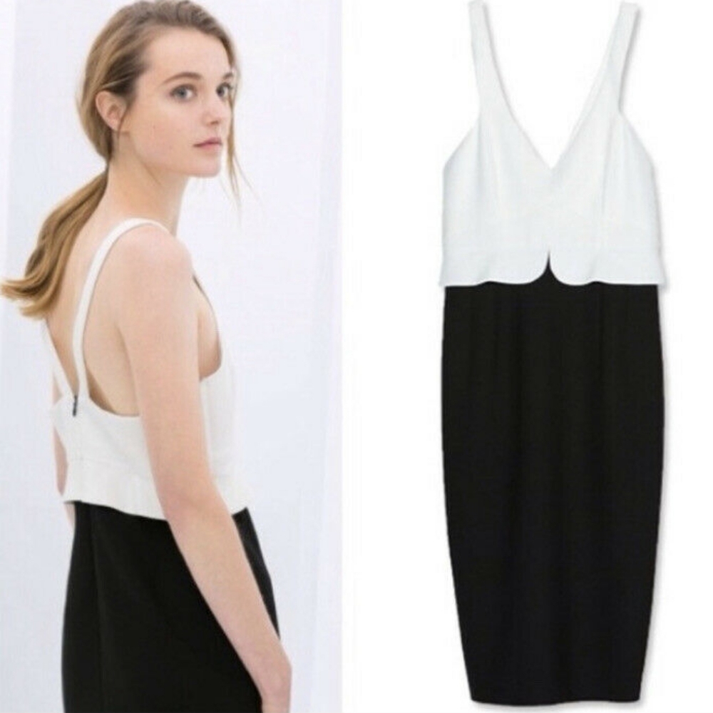 NWOT Pencil midi zara strap dress
